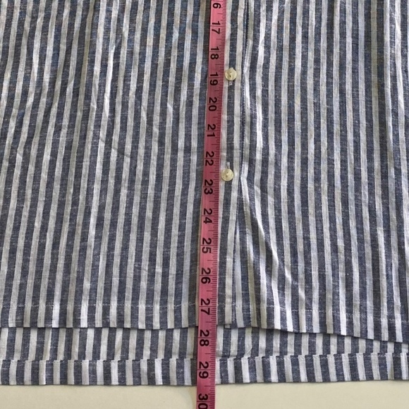 Orvis Ladies' Short Sleeve Linen Blend Shirt, Blue Stripe, XX-Large NWT - Picture 12 of 15